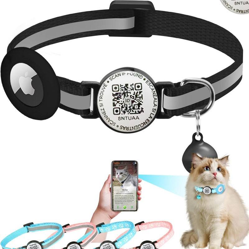 Reflective AirTag cat collar breakaway safety