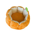 Cute pumpkin shaped plush cat bed